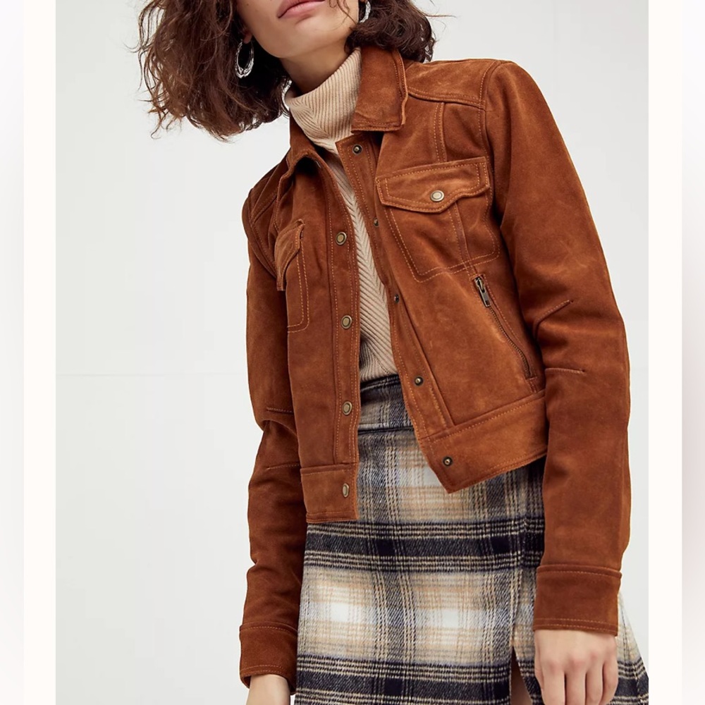 We The Free Follow Me Suede Shirt Jacket NWT